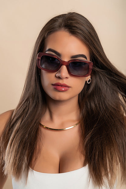 Fashion sunglasses, ART9, burgundy