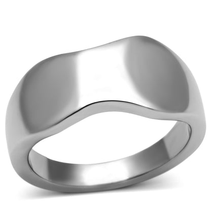 TK618 - High polished (no plating) Stainless Steel Ring with No Stone